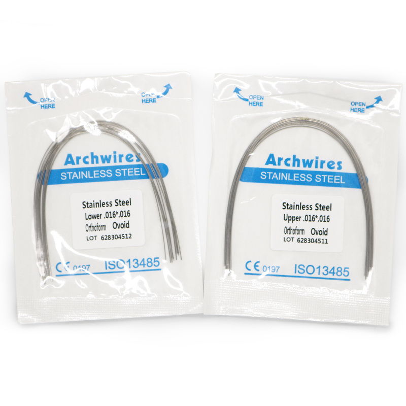 Dental Orthodontic Archwires Round / Rectangle Stainless Steel Arch Wire For Braces