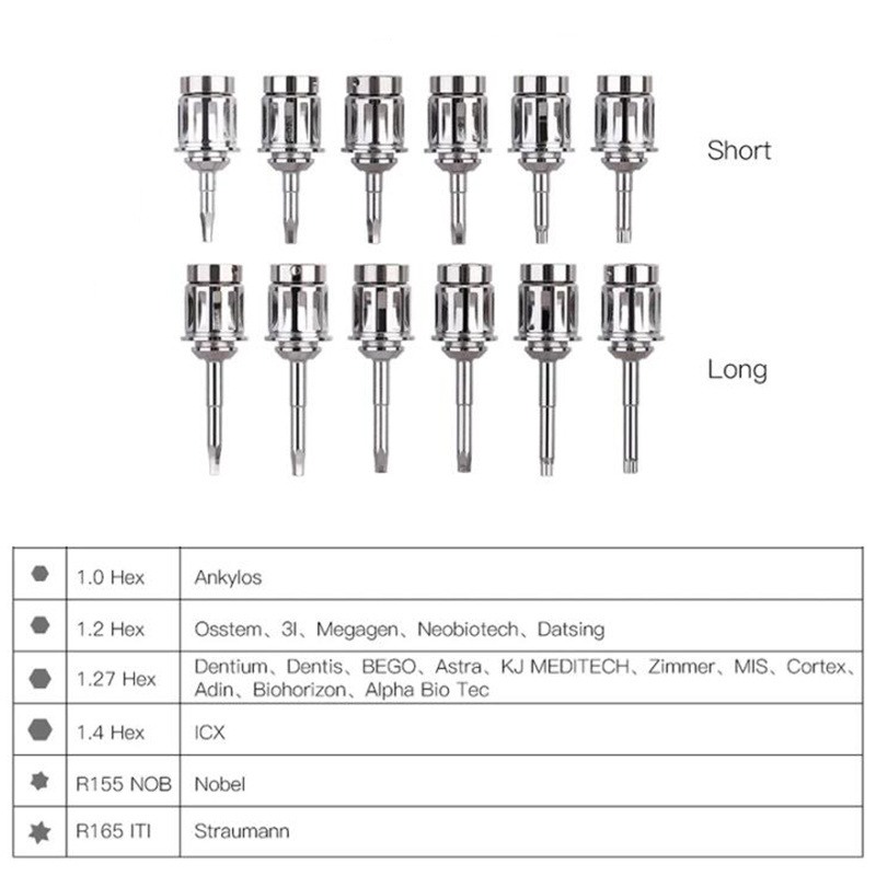 Nobel ICX Zimmer Osstem Dentium Astra Ankylos Straumann System universal torque wrench dental implant with Box