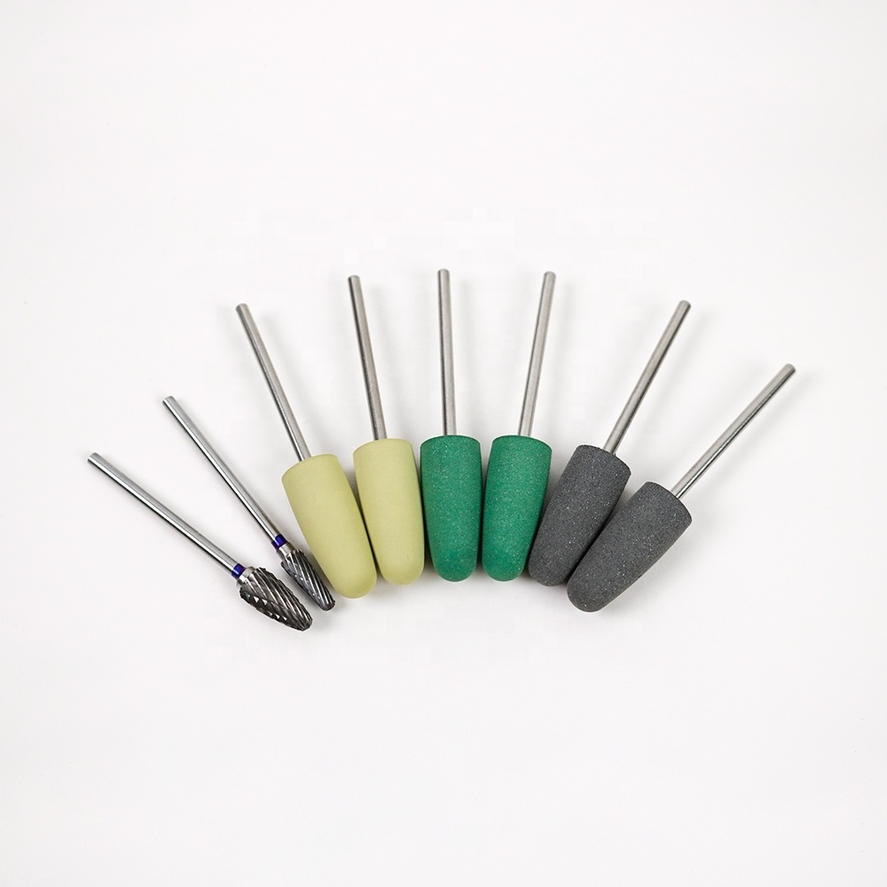 Dental Lab Acrylic Polishing Kit with Tungsten Steel Burs and Silicone Rubber Polishers