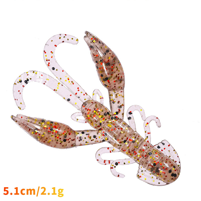 5.1cm 2.1g Floating Swing Shrimp Ned Drop Shot Tpr Wobblers crayfish Trout Lure Crawfish Soft Fishing Swim Bait Lure For Bass