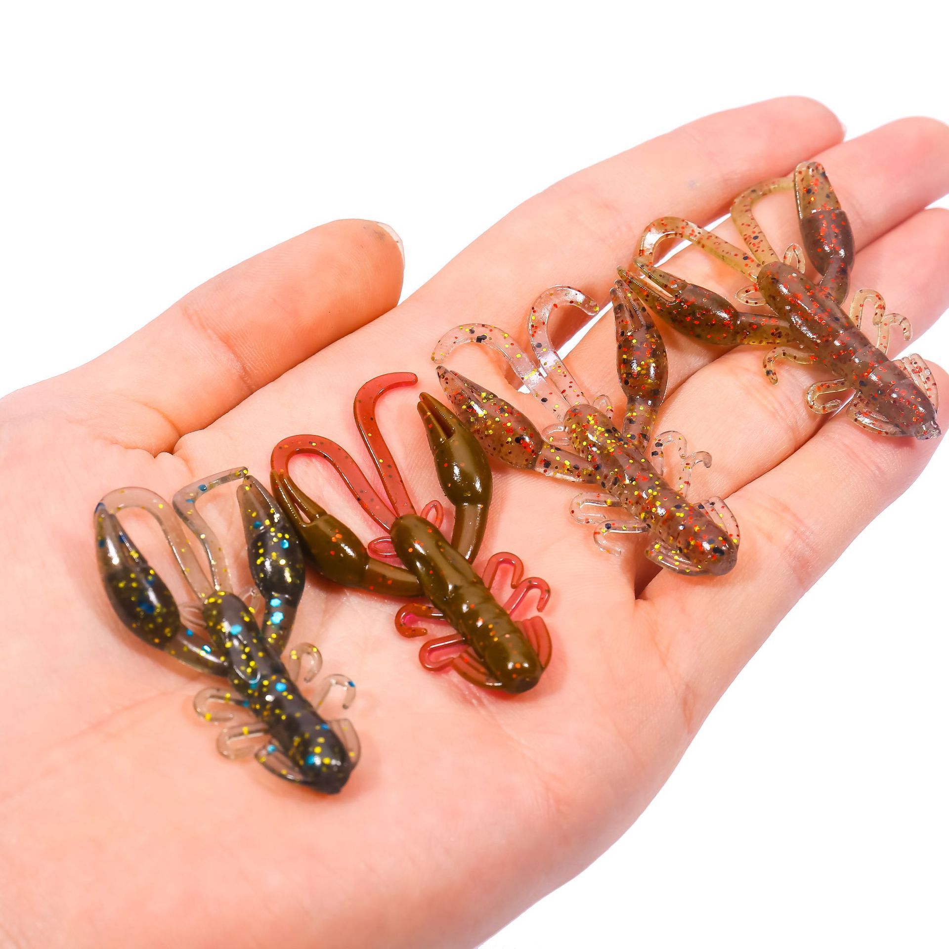 5.1cm 2.1g Floating Swing Shrimp Ned Drop Shot Tpr Wobblers crayfish Trout Lure Crawfish Soft Fishing Swim Bait Lure For Bass