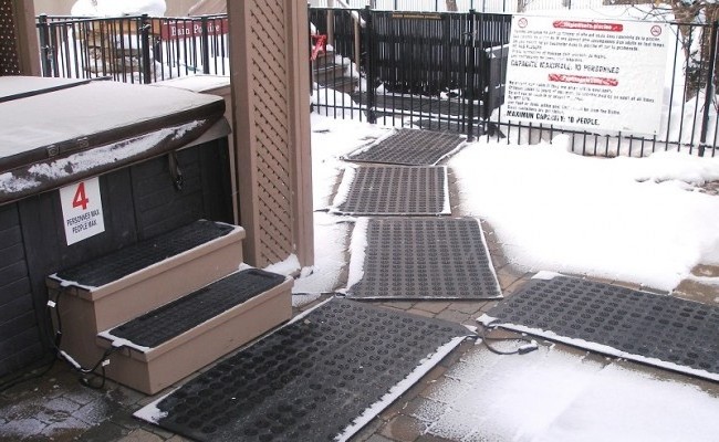 walkways stairs snow melting mats  heated snow de-icing driveway snow melting heating mat