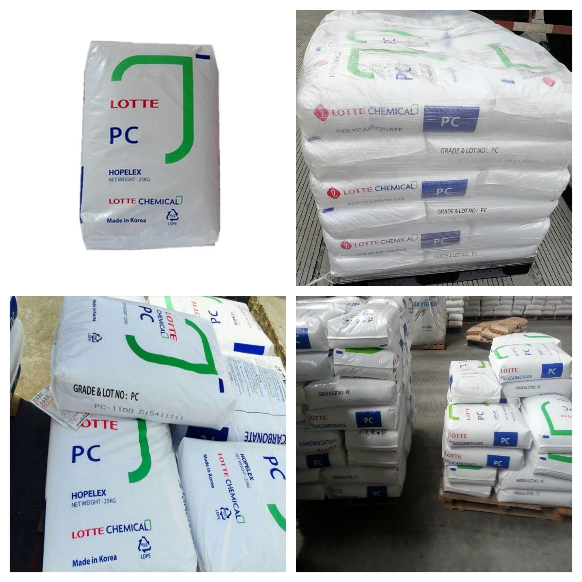 PC-1150 Lotte Chemical Polycarbonate PC Granules Injection Grade High transparency PC resin Plastic raw materials