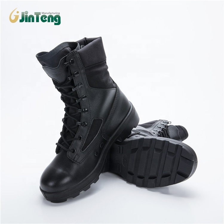 JINTENG Tactical Boots Men Fashion Pu Leather Shoes Men Ankle Boots Footwear Male Casual Tactical Boot