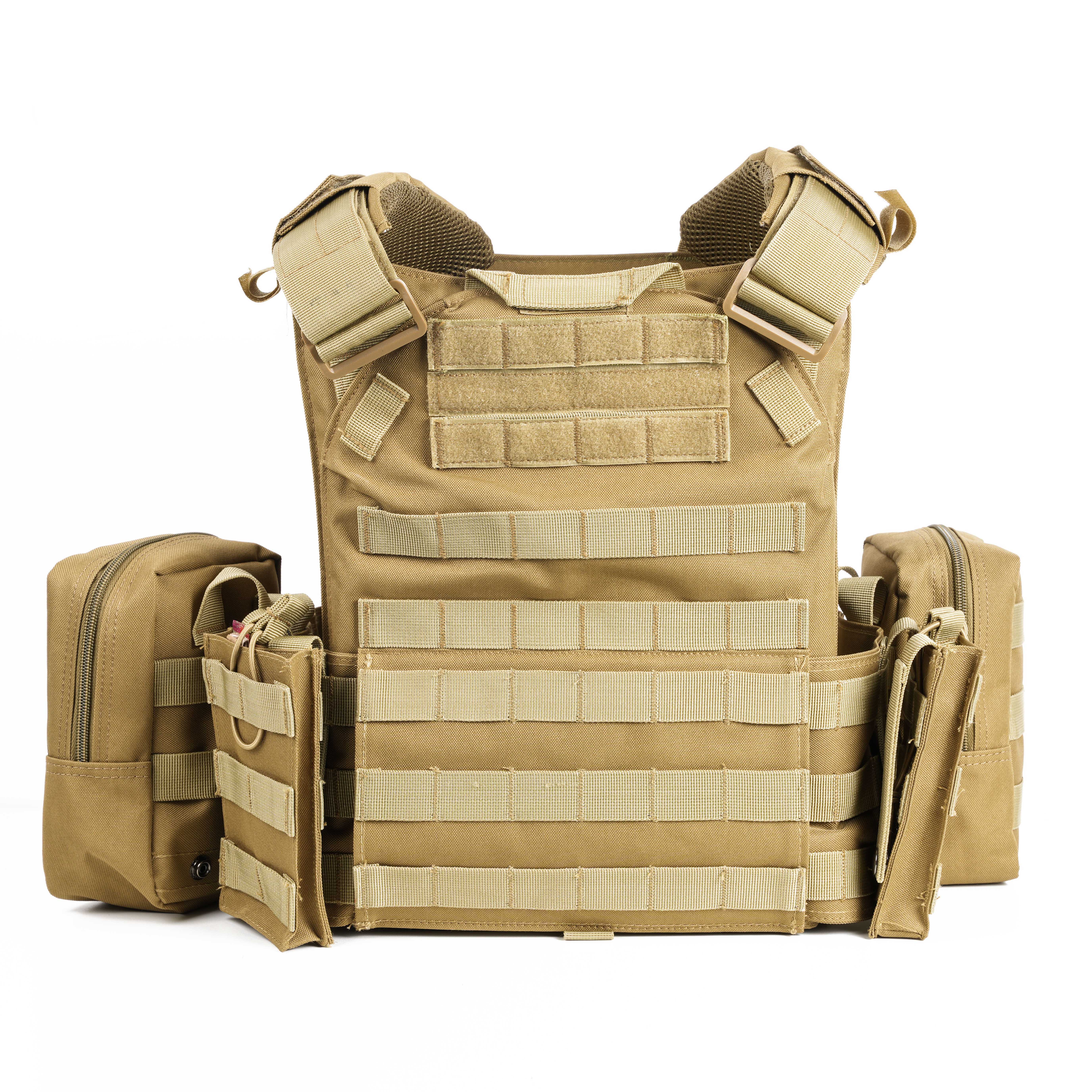 Jinteng Chaleco Tactico Heavy Duty Plate Carrier Combat Adjustable Lightweight Nylon Protective Tactical Vest with Molle System