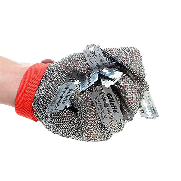 Jinteng Factory supply steel metal mesh wire cut proof butcher gloves