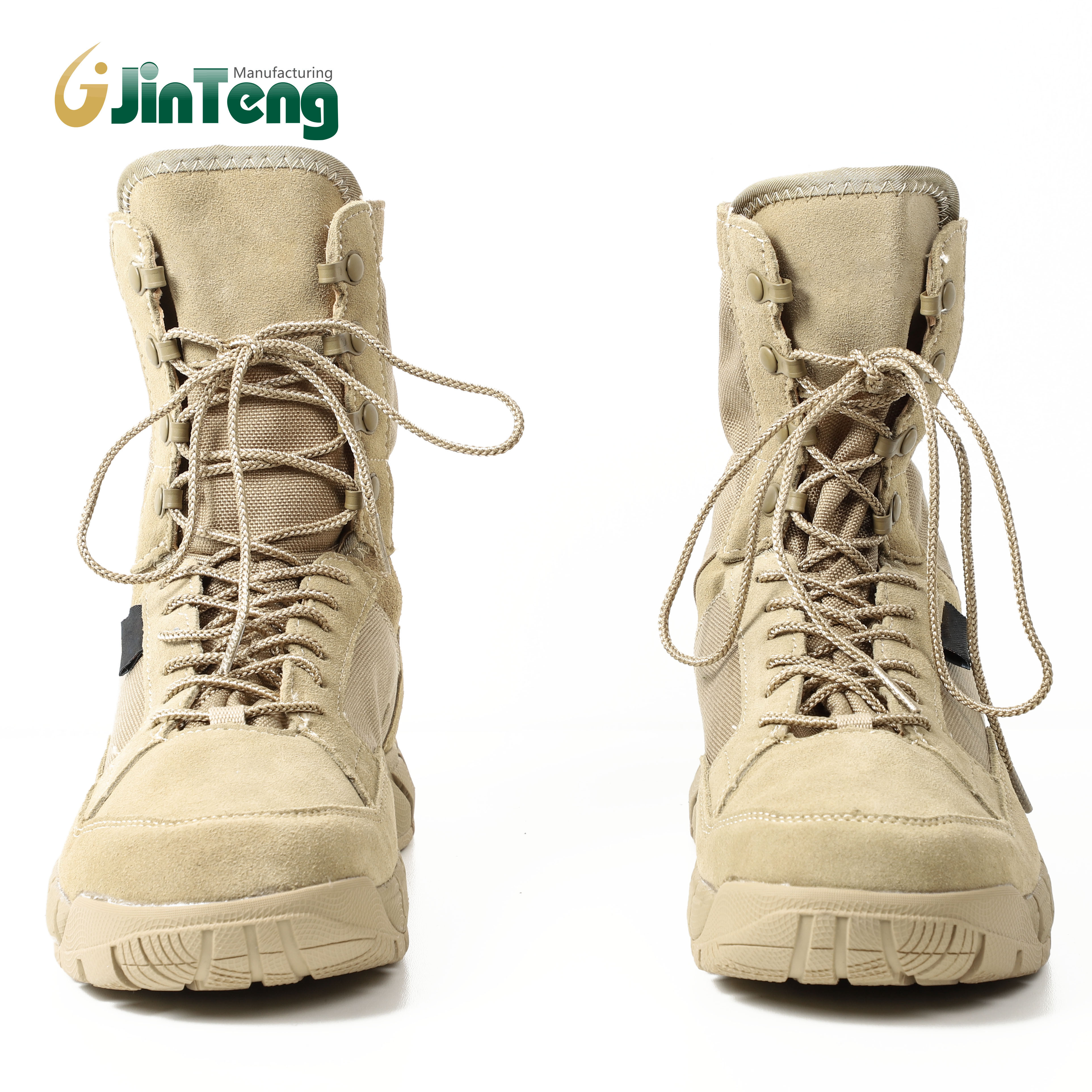 Men's Khaki Suede Leather Training Tactical Boots Desert