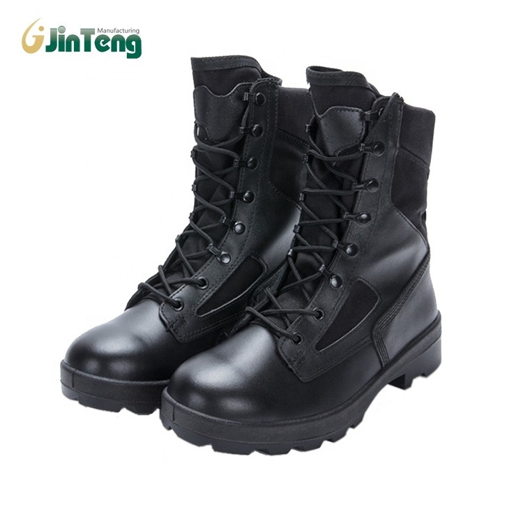 JINTENG Tactical Boots Men Fashion Pu Leather Shoes Men Ankle Boots Footwear Male Casual Tactical Boot