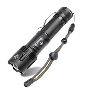 JinTeng New Arrival Strong Light Flashlight Rechargeable Five Modes Attached Hook Strong Tactical Flashlight