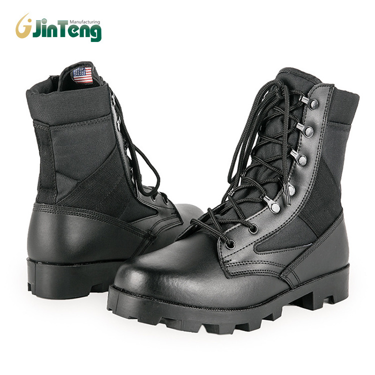 JINTENG Tactical Boots Men Fashion Pu Leather Shoes Men Ankle Boots Footwear Male Casual Tactical Boot