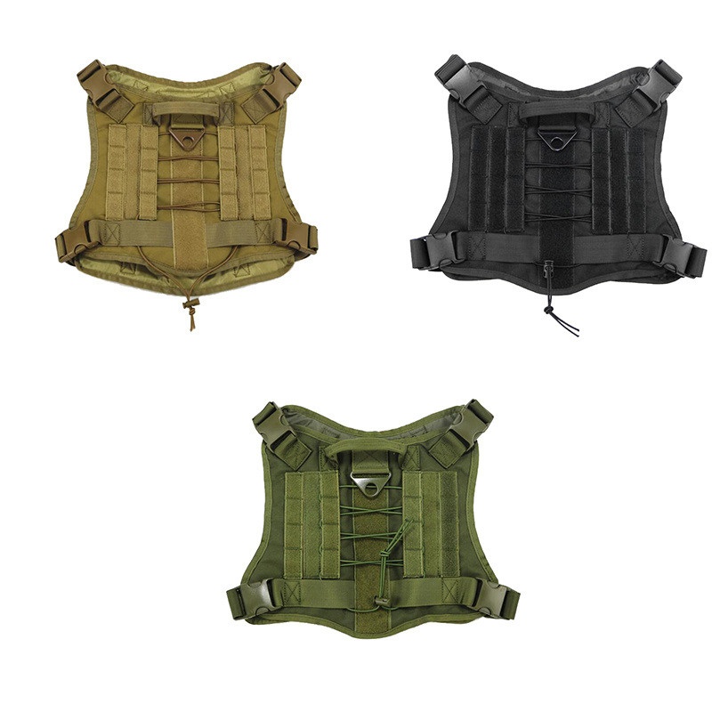 Wholesale Cheap 1000D Nylon Training Hunting Molle Harness Tactical Dog Vest With Detachable Pouches