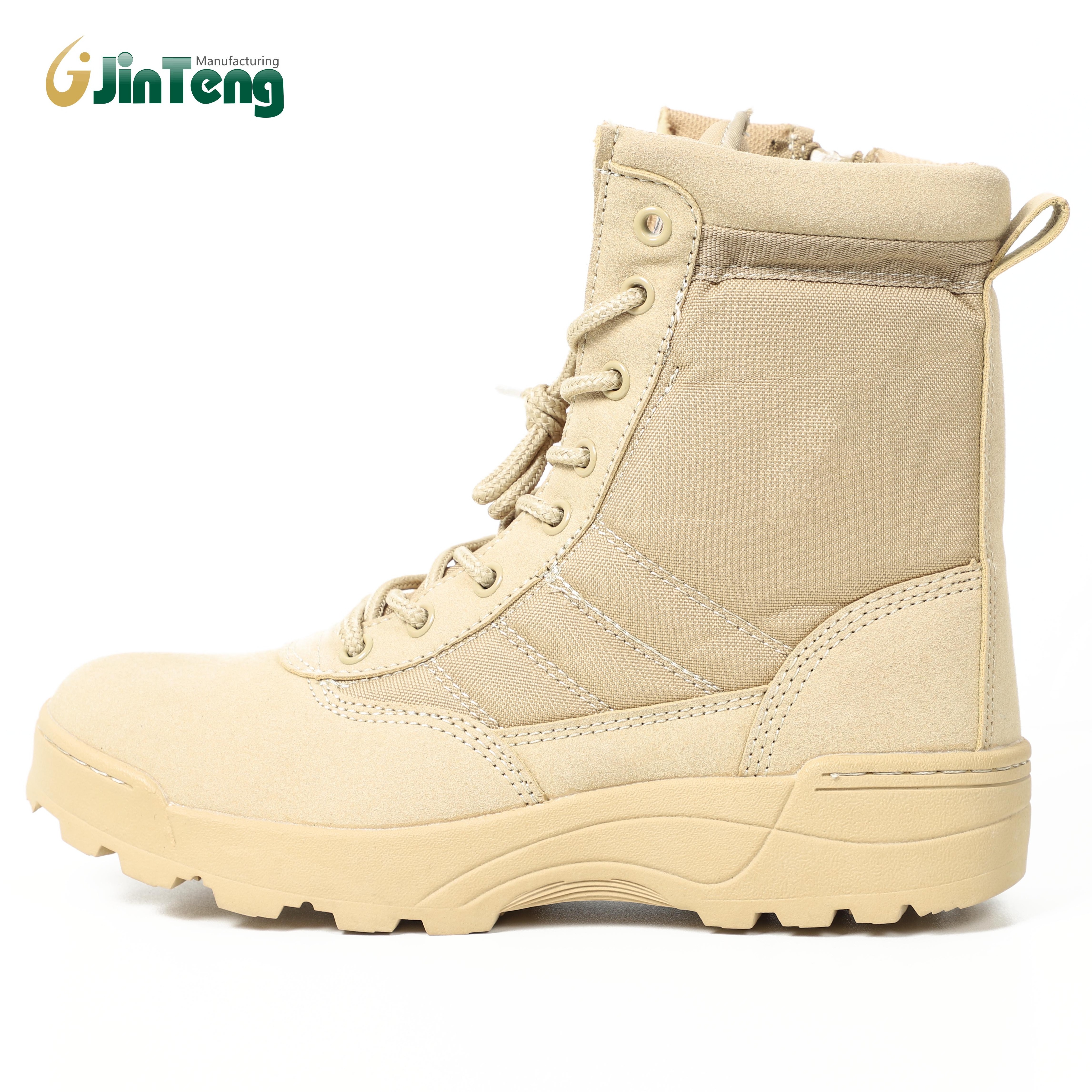 New Men's Steel Toe Combat Boots Tactical Training Hiking Shoes Anti-Kick Anti-Collision Features Labor Protection Outdoor Boots