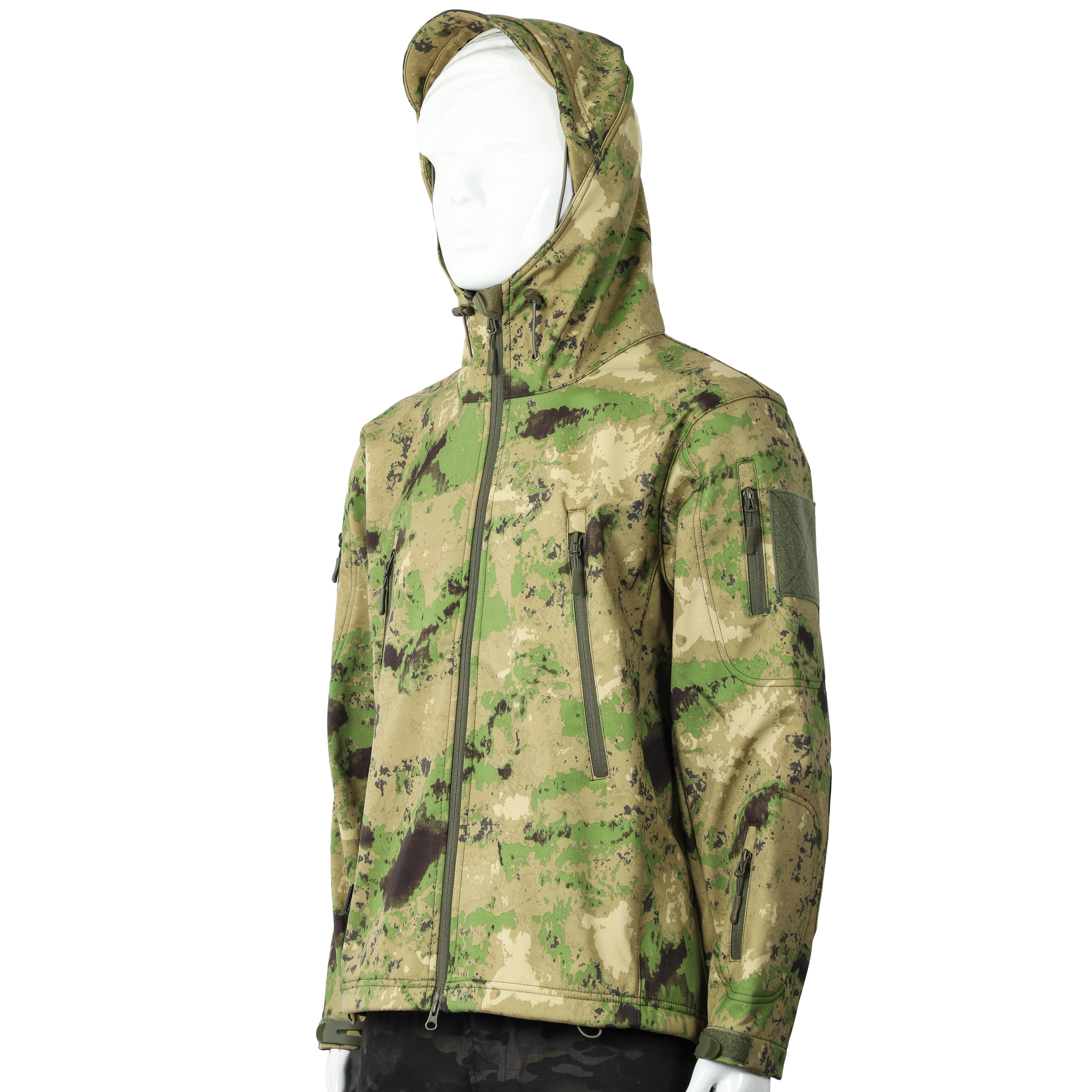 JINTENG Warm Camouflage Sharkskin Jacket Combat Uniform Tactical Combat Uniform Camouflage Jumpsuit