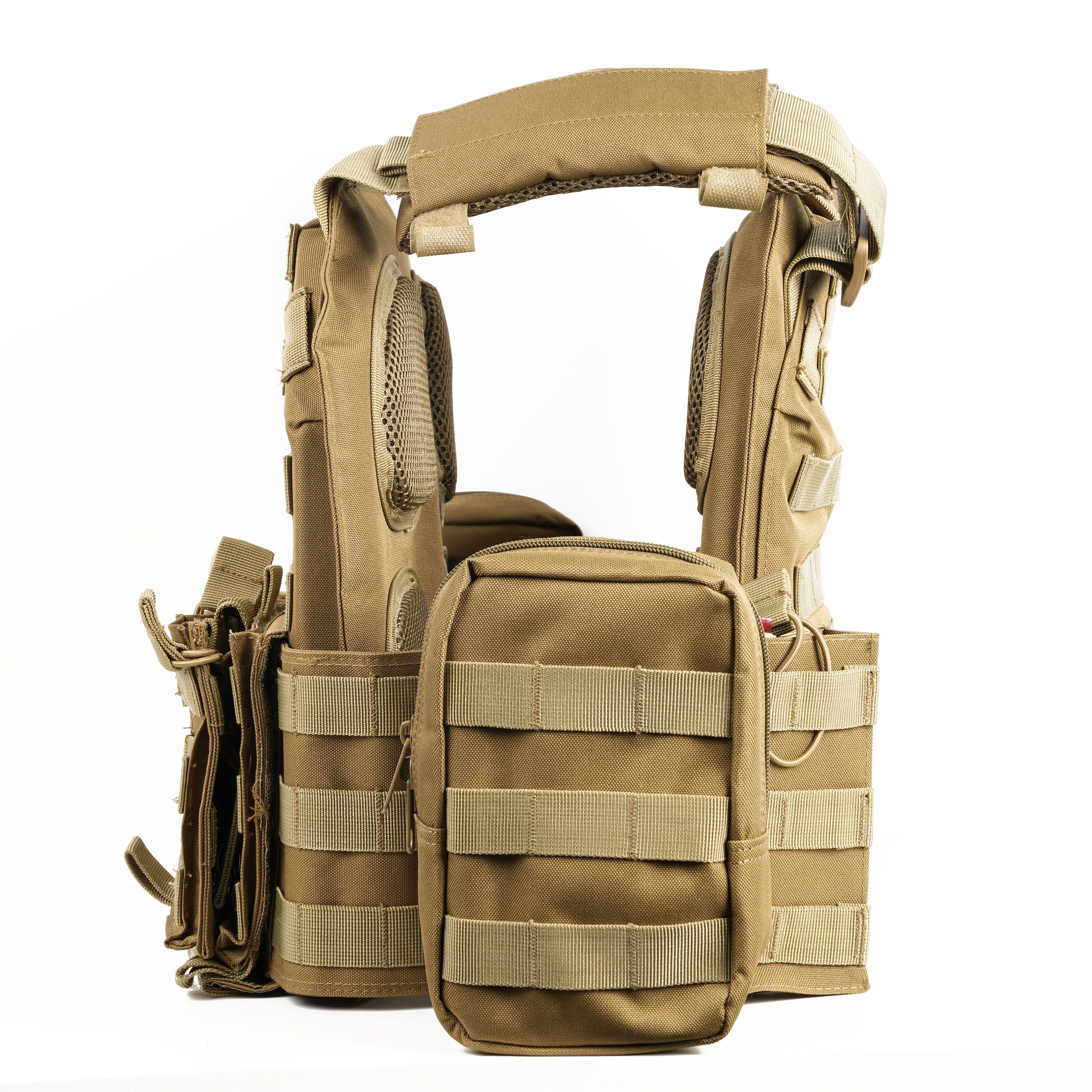 Jinteng Chaleco Tactico Heavy Duty Plate Carrier Combat Adjustable Lightweight Nylon Protective Tactical Vest with Molle System