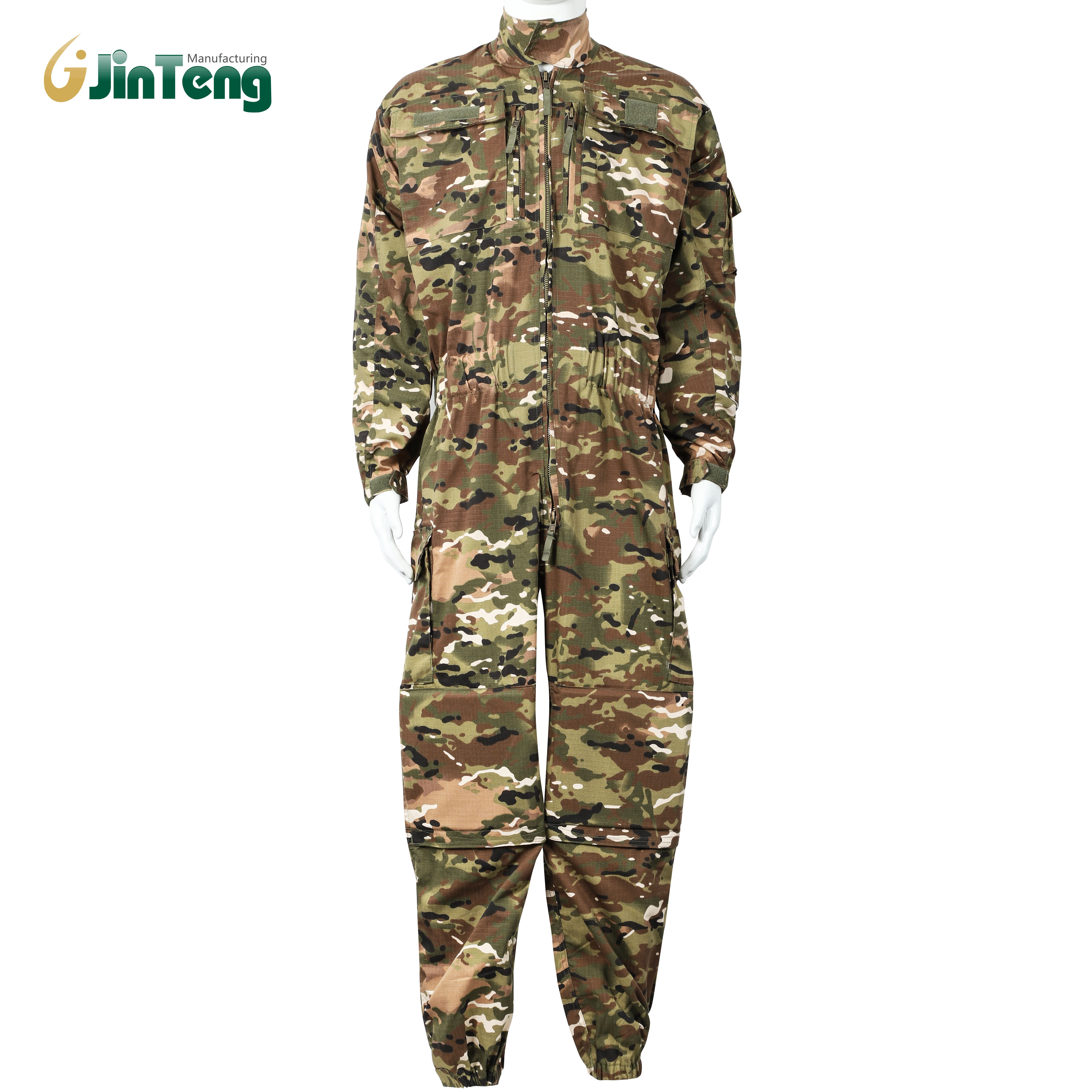 Jinteng Tactical Camouflage Combat Battle Woodland Camouflage Jumpsuits Overall Flight Uniform Outdoor Camouflage