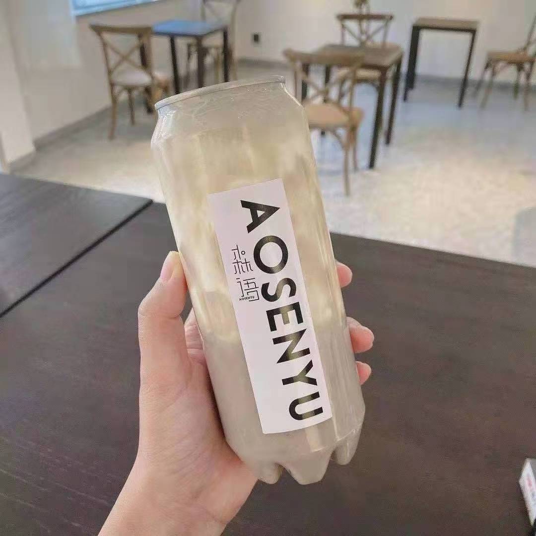 500ml Clear Transparent  Bubble Tea Juice Soda Soft Drinking Milk Tea Beverage  PET Plastic Bottle Jars Cans