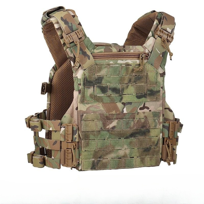 Personal safety protection CP camouflage double safe plate carrier green tactical vest