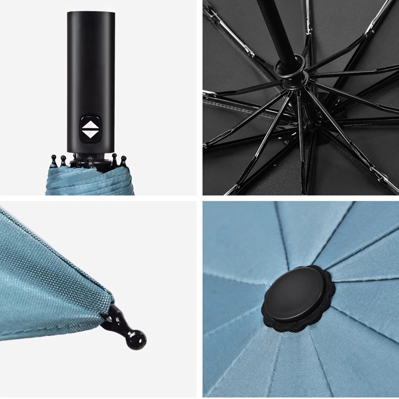 Windproof Strong Compact Umbrella Wind and Rain Golf Backpack and On-the-Go Umbrella Portable Travel Umbrellas for Rain