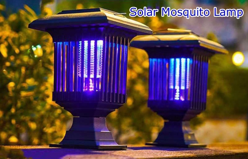 New Best-selling Outdoor Waterproof Retro Lawn Garden Balcony Physical Shock Mosquito Repellent Solar Mosquito Killer Lamp