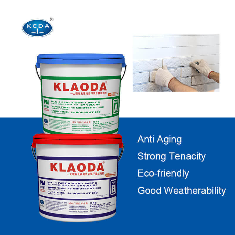 KEDA Factory Bulk Heat Resistant 1L 5L 10L Two Part Epoxy Resin Adhesive Glue For Tiles Construction