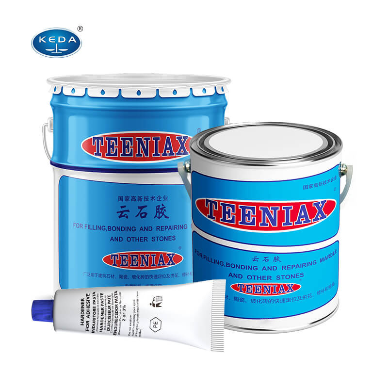 KEDA Teeniax Best White Polyester Resin 4L 19L High Strength Adhesive Tile glue For Marble Stone Repair Filling