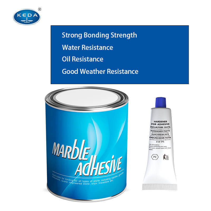 KEDA Best Silicone Transparent 0.8L 4L 19L Polyester Adhesive Glue For Marble Stone Countertops Repair