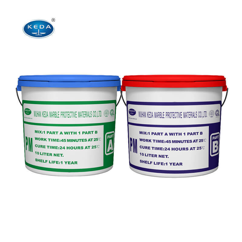 KEDA Better Bonding Performance Low Price 1L 5L 10L 5 minutes 2 Parts Epoxy Glue Stone Adhesive For Granite Countertops