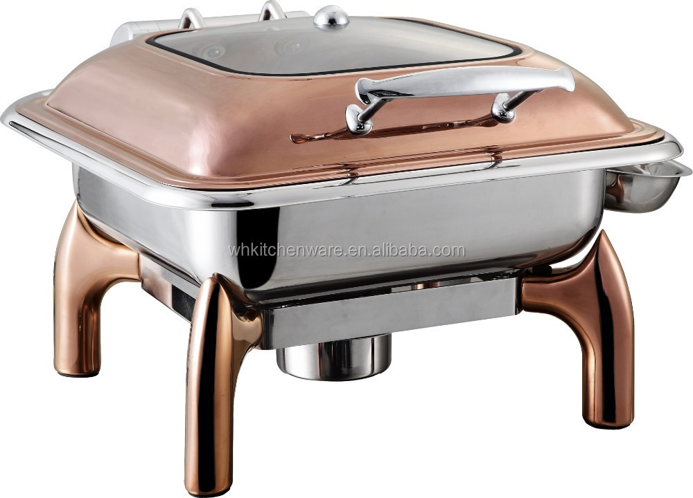 Deluxe brass & copper chafing dish