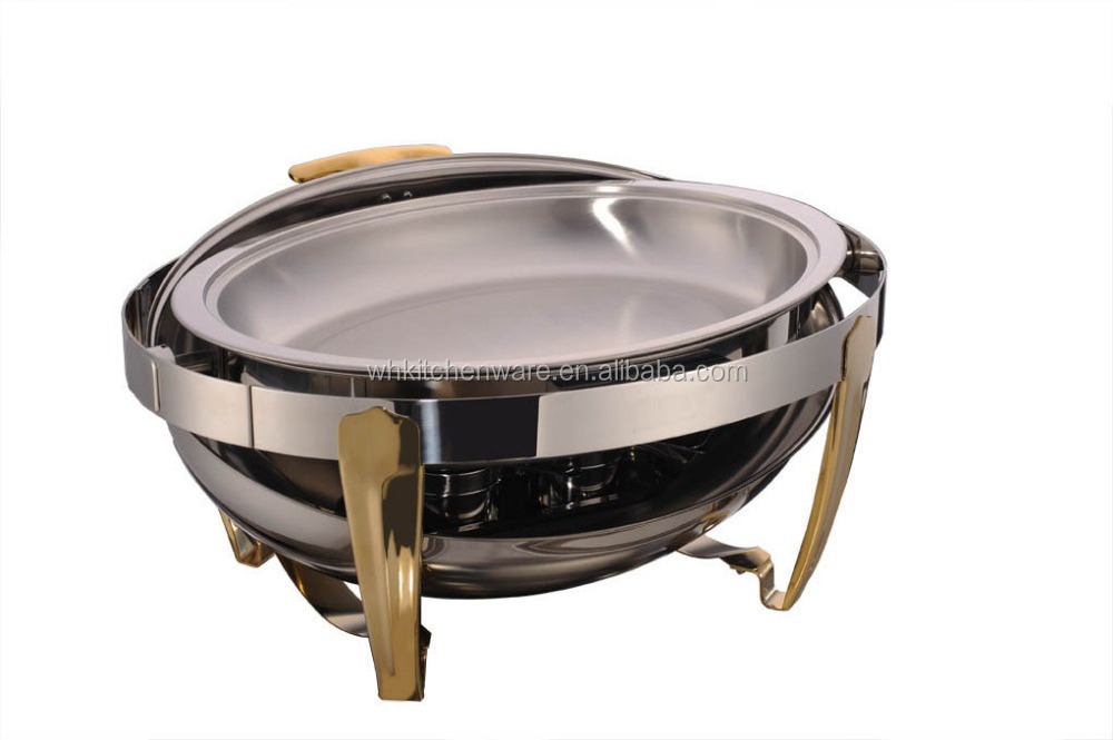 Hotel Exqusisive Buffet Equipment / Oval Roll Top Chafing Dish