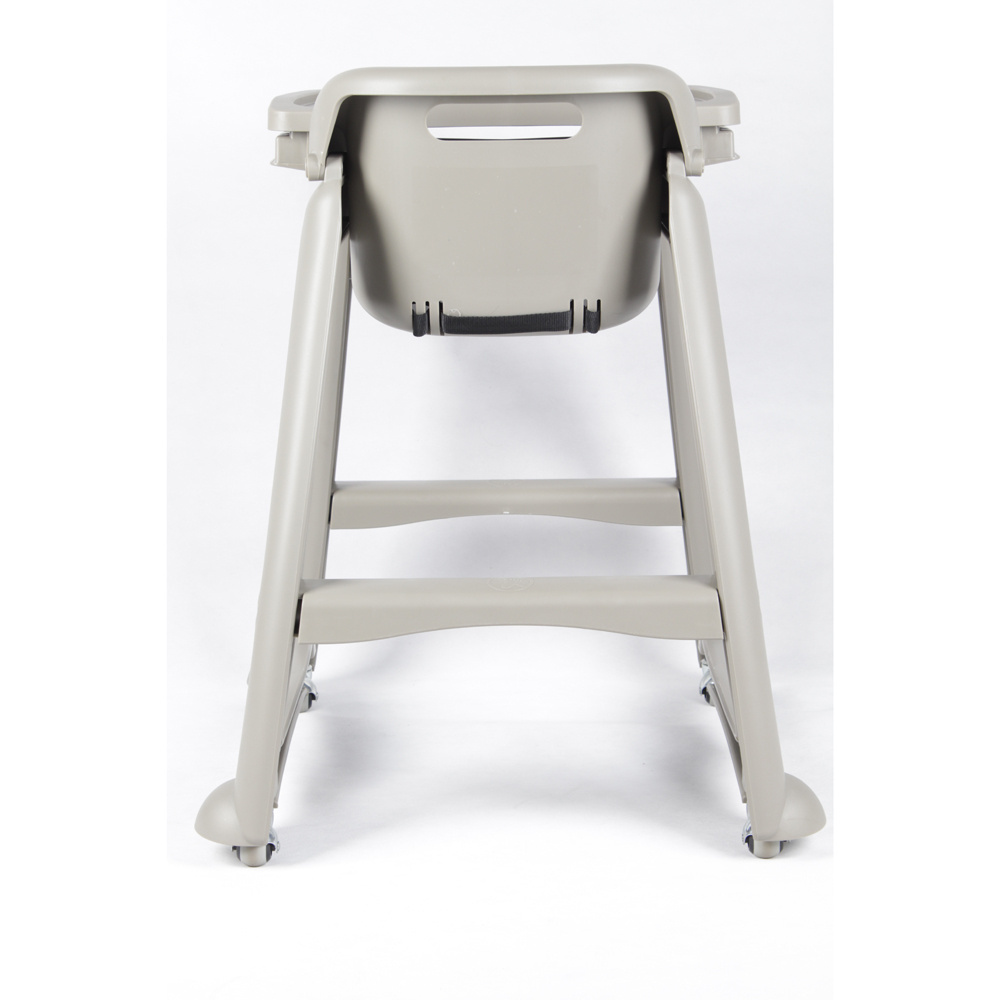 Plastic Baby High Chair Multi-function Moving Baby Feeding Chair For Restaurant With 4 Wheels