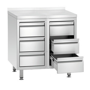 New Design Stainless steel kitchen cupboard drawers for restaurant