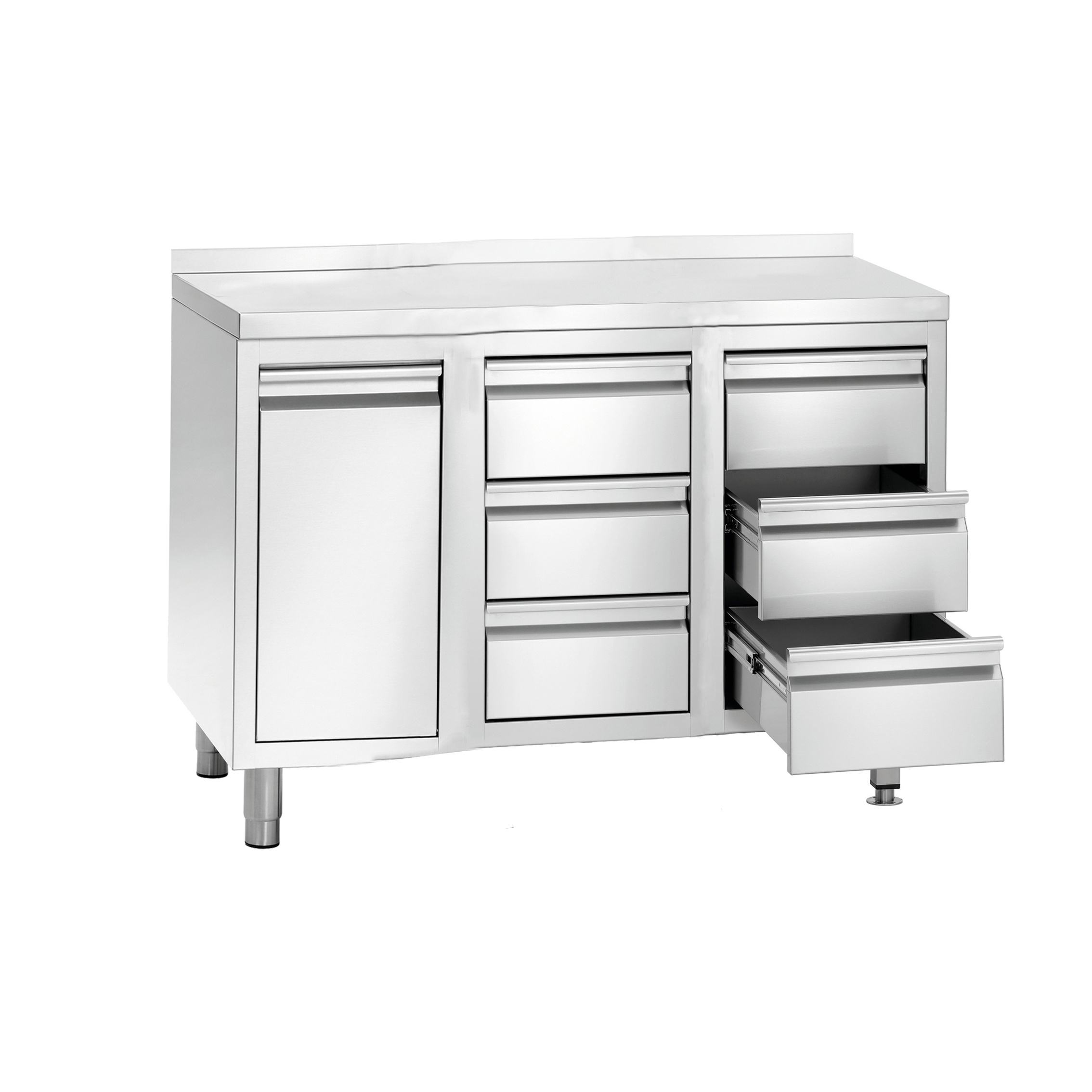 New Design Stainless steel kitchen cupboard drawers for restaurant