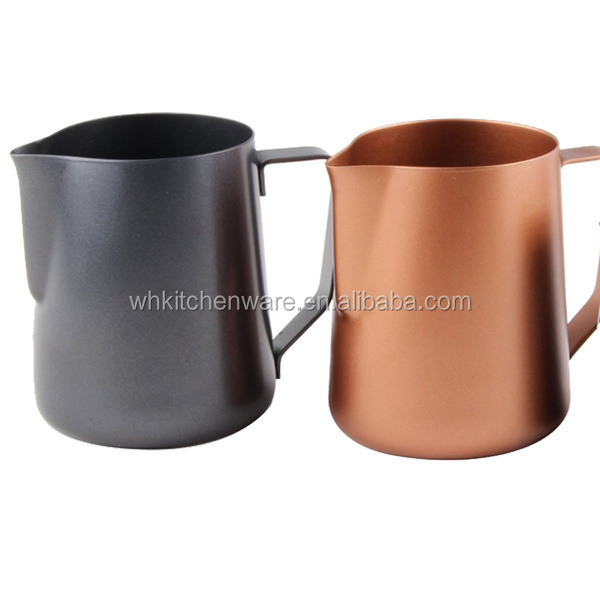 350/600/1000ML 18/8 non stick coating stainless steel milk jug