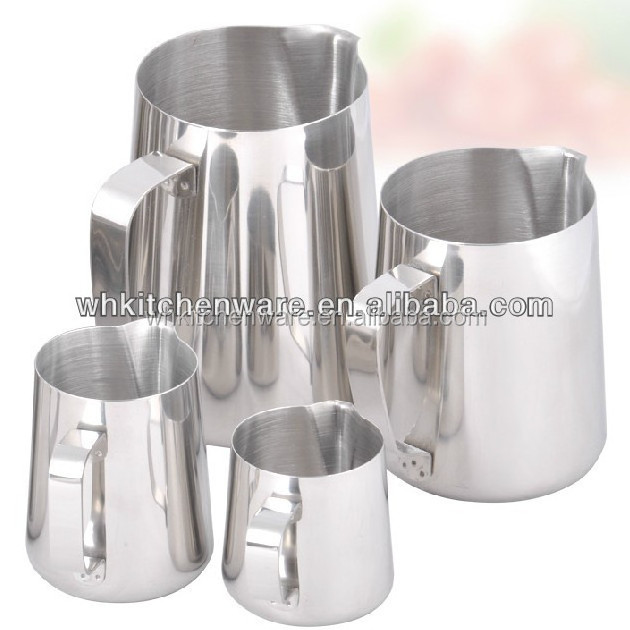 350/600/1000ML 18/8 non stick coating stainless steel milk jug