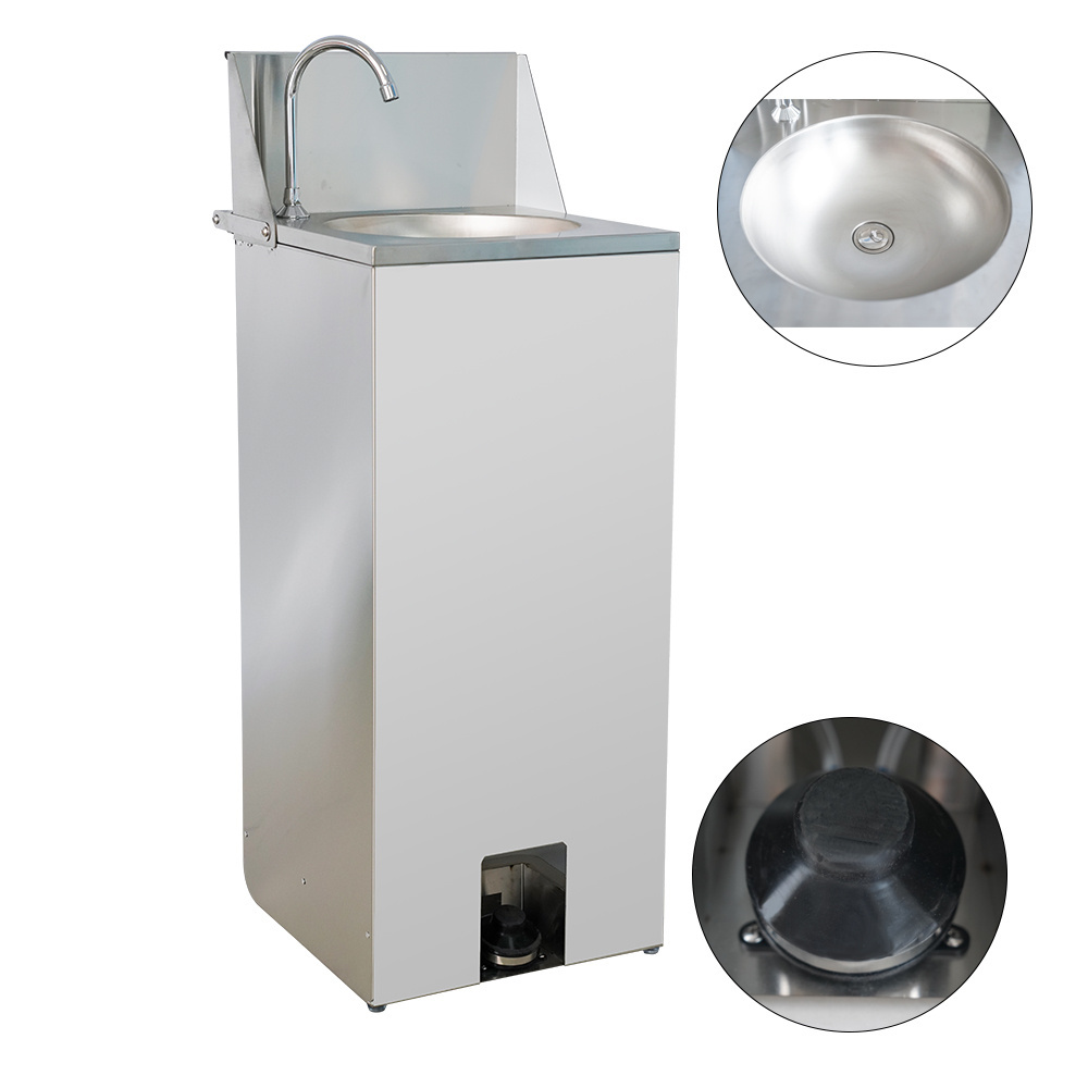 2020 new design self contained Pedestal Sinks with foot pump