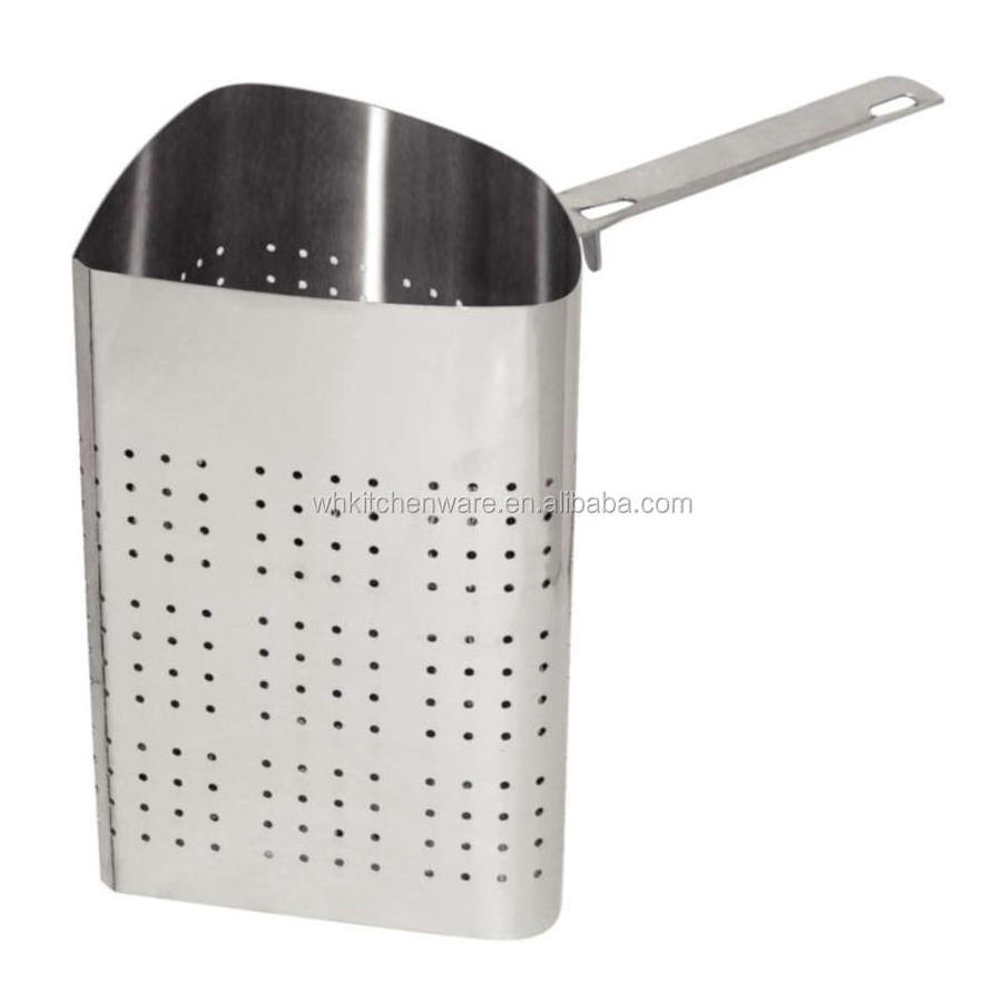 Kitchenware stainless steel square strainer pasta basket for noodle