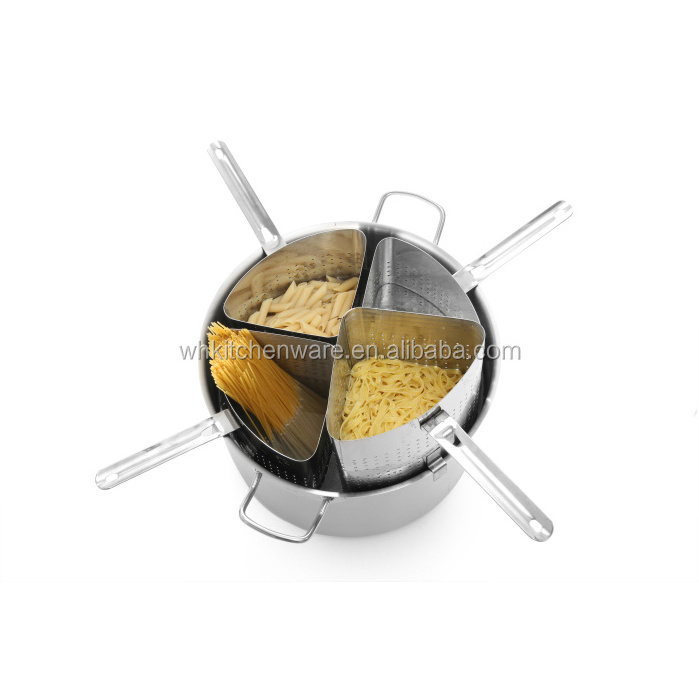 Kitchenware stainless steel square strainer pasta basket for noodle