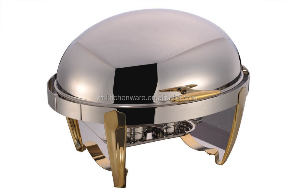 Hotel Exqusisive Buffet Equipment / Oval Roll Top Chafing Dish