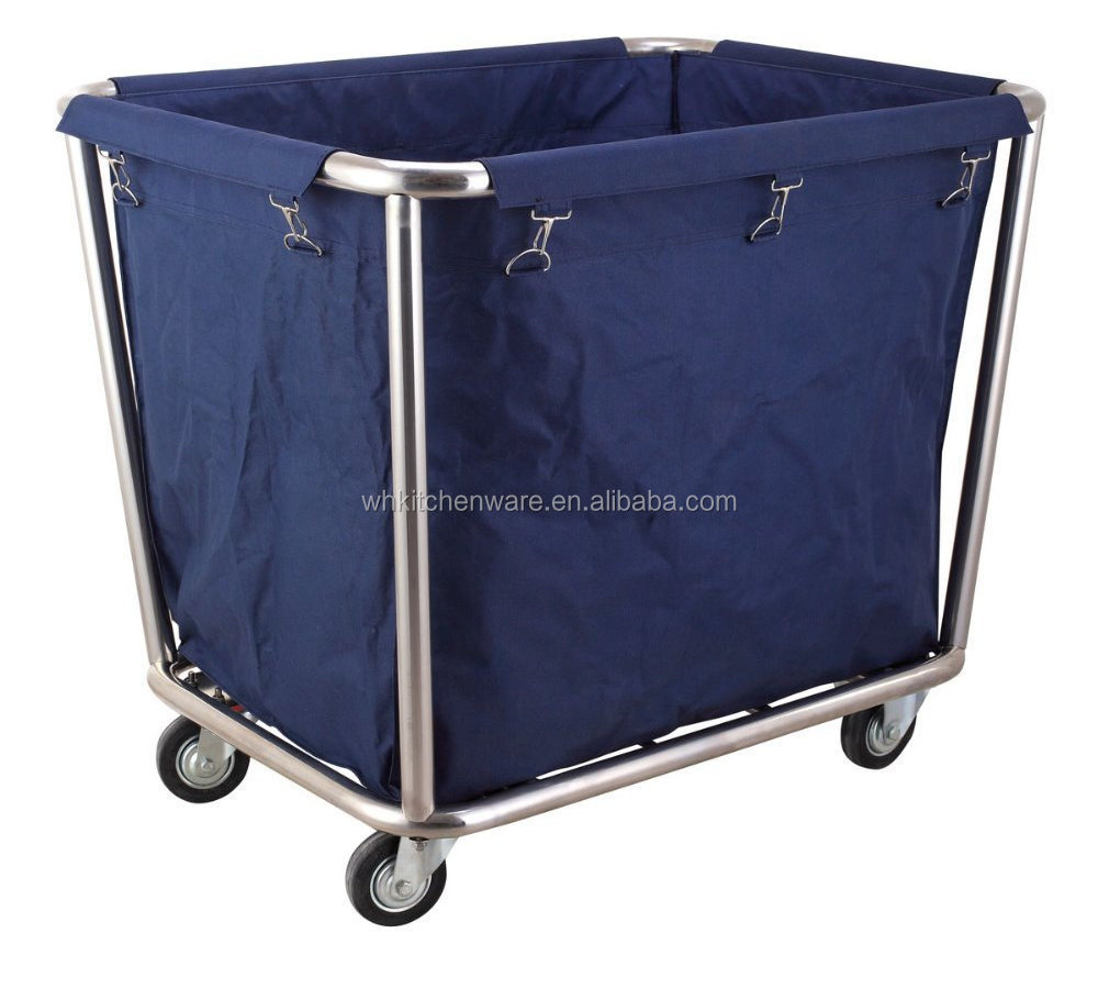 Stainless Steel Hotel  Easy-assemble laundry trolley housekeeping linen trolley