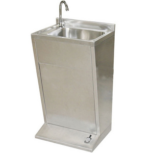 stainless steel foot pedal hand wash sink with Pedestal Base