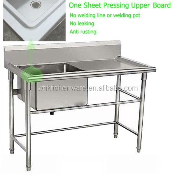 Various Design Pressing drainboard kitchen table sink stainless steel