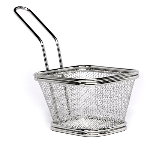 Fry Baskets Stainless Steel French Fries Mesh Fryer Basket Holder Cooking Tool Kitchen Accessories