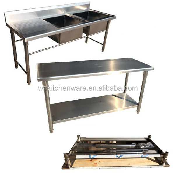 Various Design Pressing drainboard kitchen table sink stainless steel