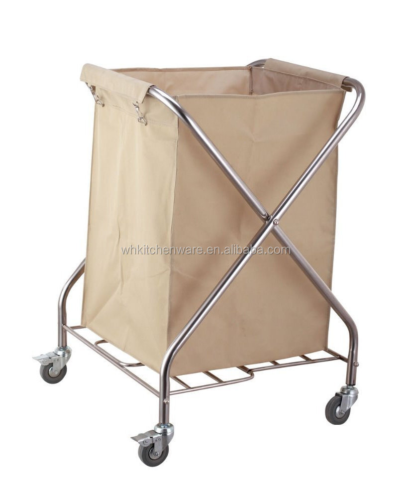 Stainless Steel Hotel  Easy-assemble laundry trolley housekeeping linen trolley