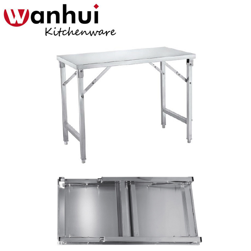 restaurant stainless steel folding work table for kitchen