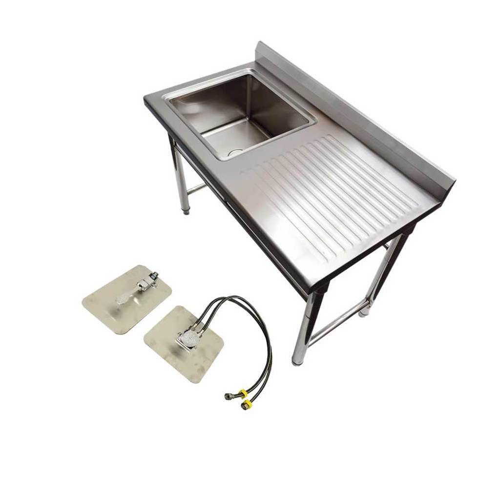 stainless steel foot pedal hand wash sink with Pedestal Base