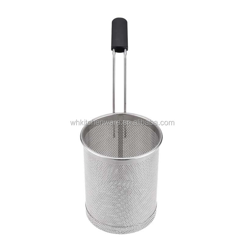 Kitchenware stainless steel square strainer pasta basket for noodle