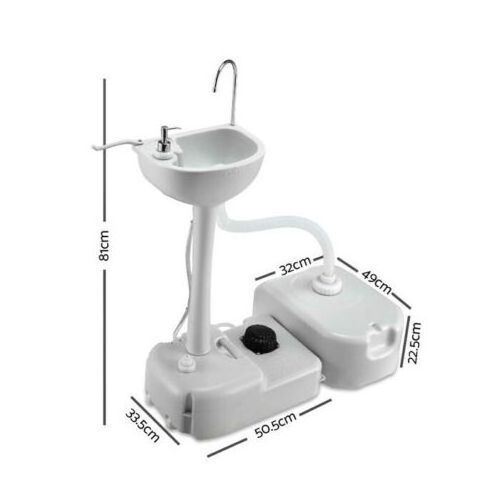 Portable Camping Sink with Towel Holder & Soap Dispenser - Water Capacity Hand Wash Basin Stand