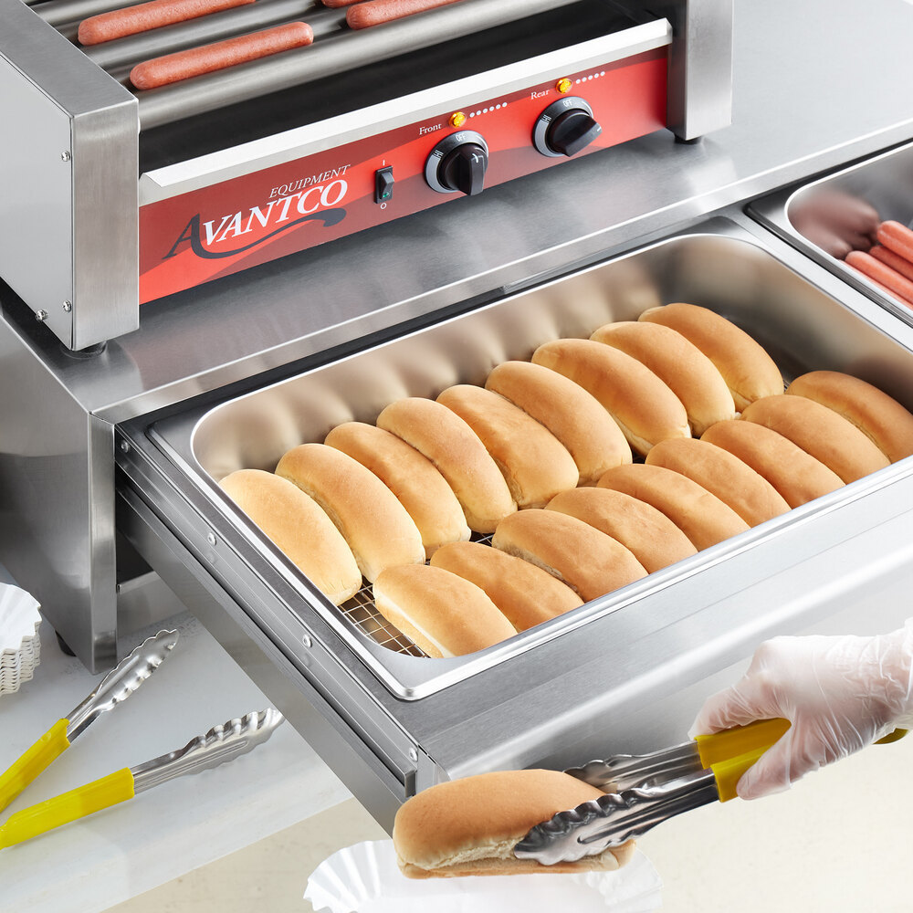 Durable automatic hot dog steamer and bun warmer machine, burger bun warmer