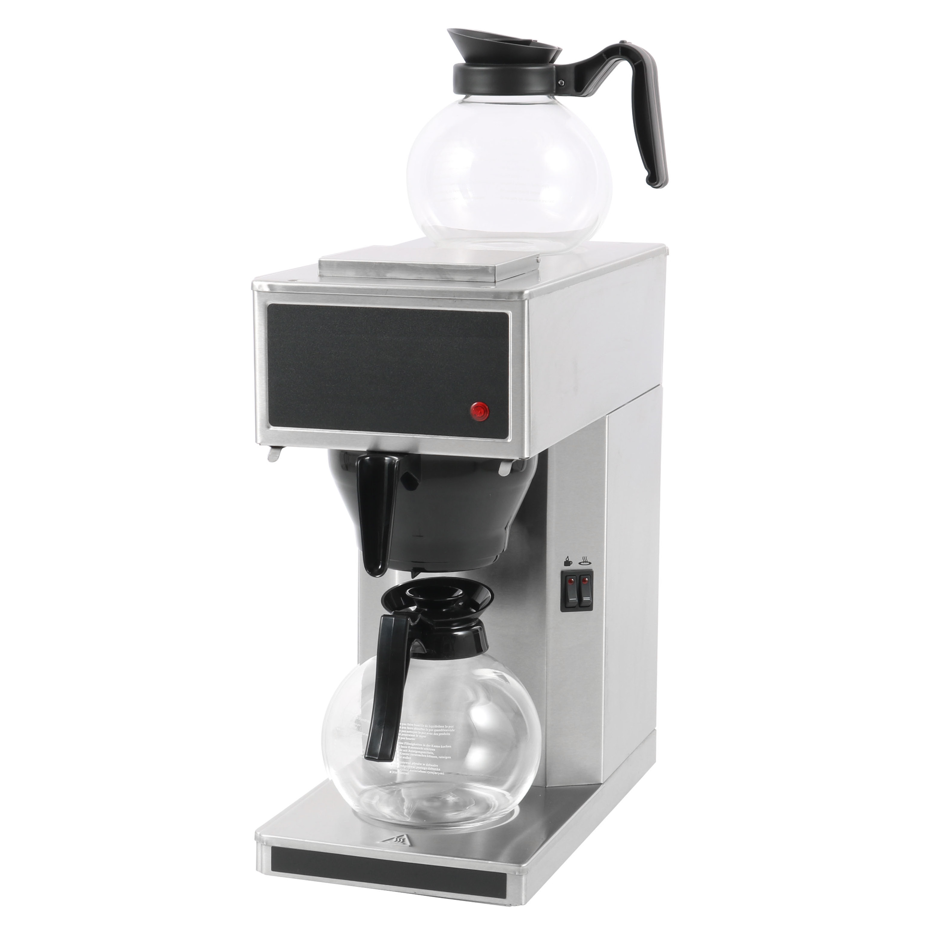 Commercial Pourover Coffee Makers with plastic Filter Basket Coffee Brewers with 1x1.8L glass decanter